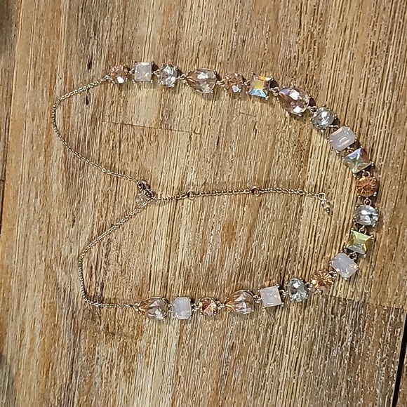 Loft Silver tone Necklace with Chunky Colorful Pronged Gemstones - Picture 5 of 5